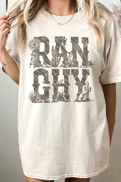 Ranchy Country Western Oversized Tee