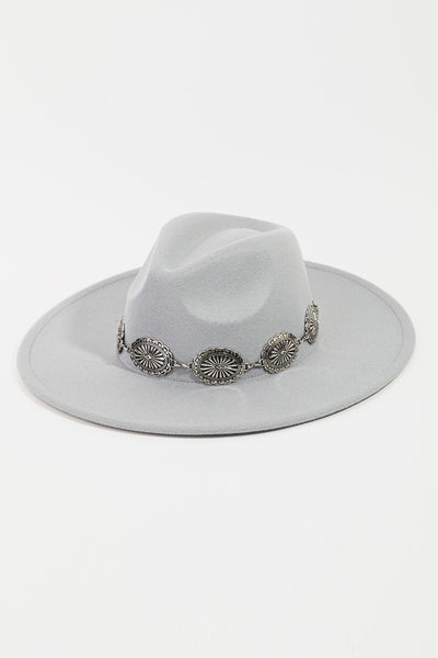 Panama Hat with Concho hatband