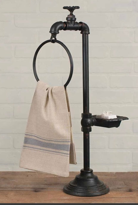 spigot soap & towel holder
