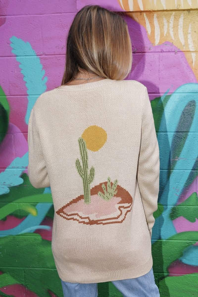 Cactus Button up Sweater
