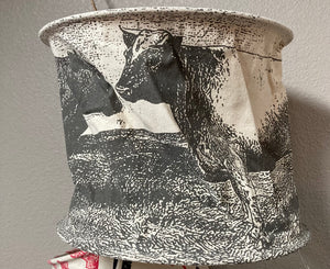 cow canvas lamp SALE!!!  MORE THAN 75% OFF!!