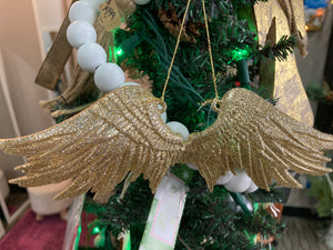 gold glitter angel ornament SALE!!!